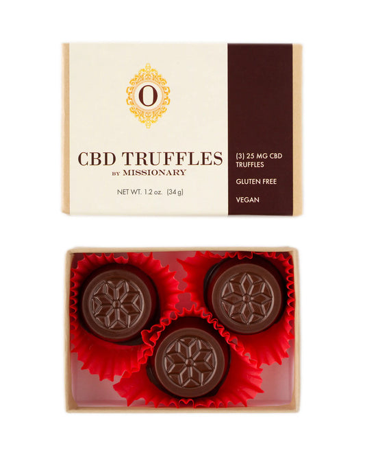 3 Piece Box of 25 mg each CBD Truffles