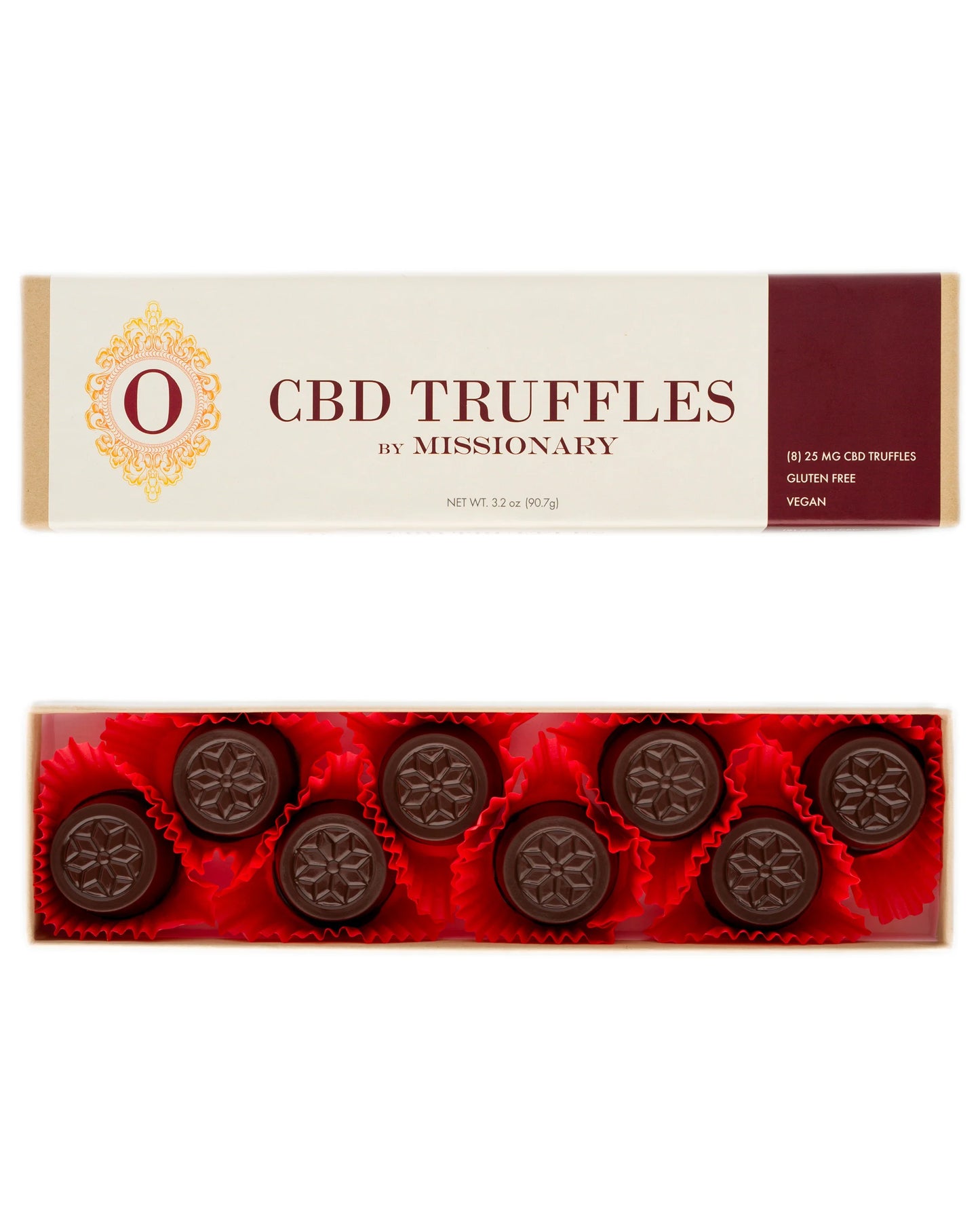 8 Piece box of 25mg each CBD Truffles