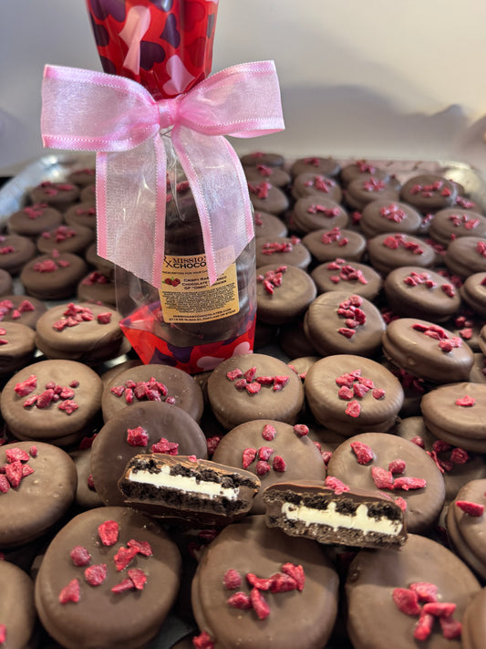 Fancy Valentine's Bags with Crispy Raspberry GF Cookies