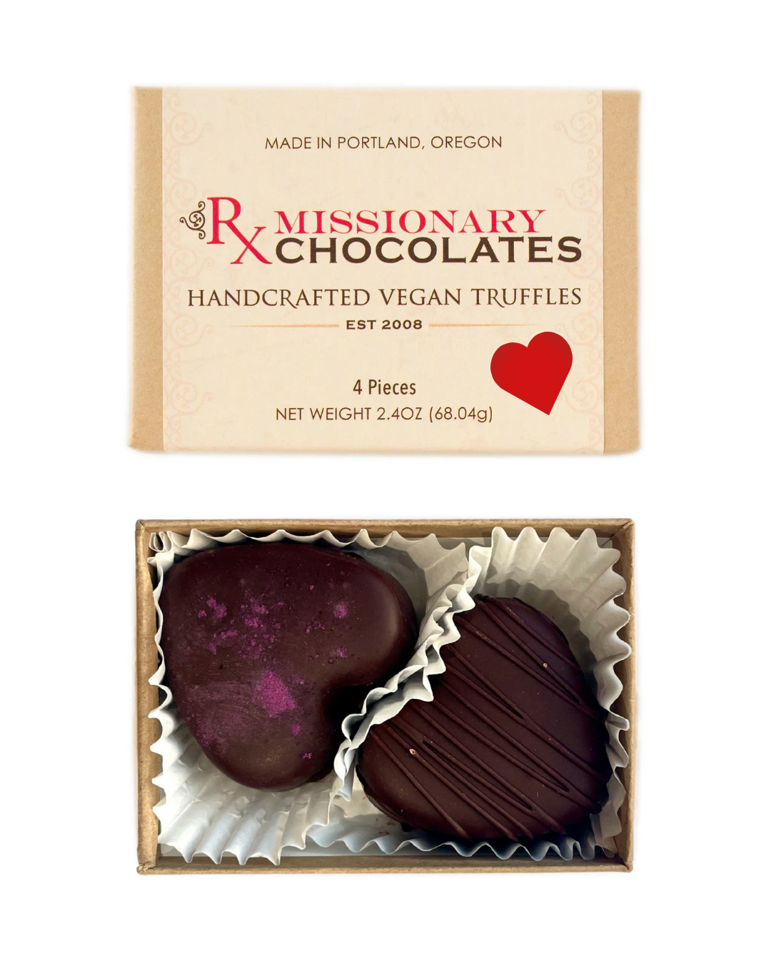 2 Piece Heart Shaped Truffles