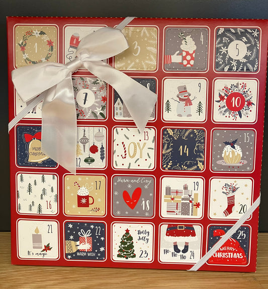 25 PC Advent Calendars: 3 Truffle Assortments, 2 Colors!