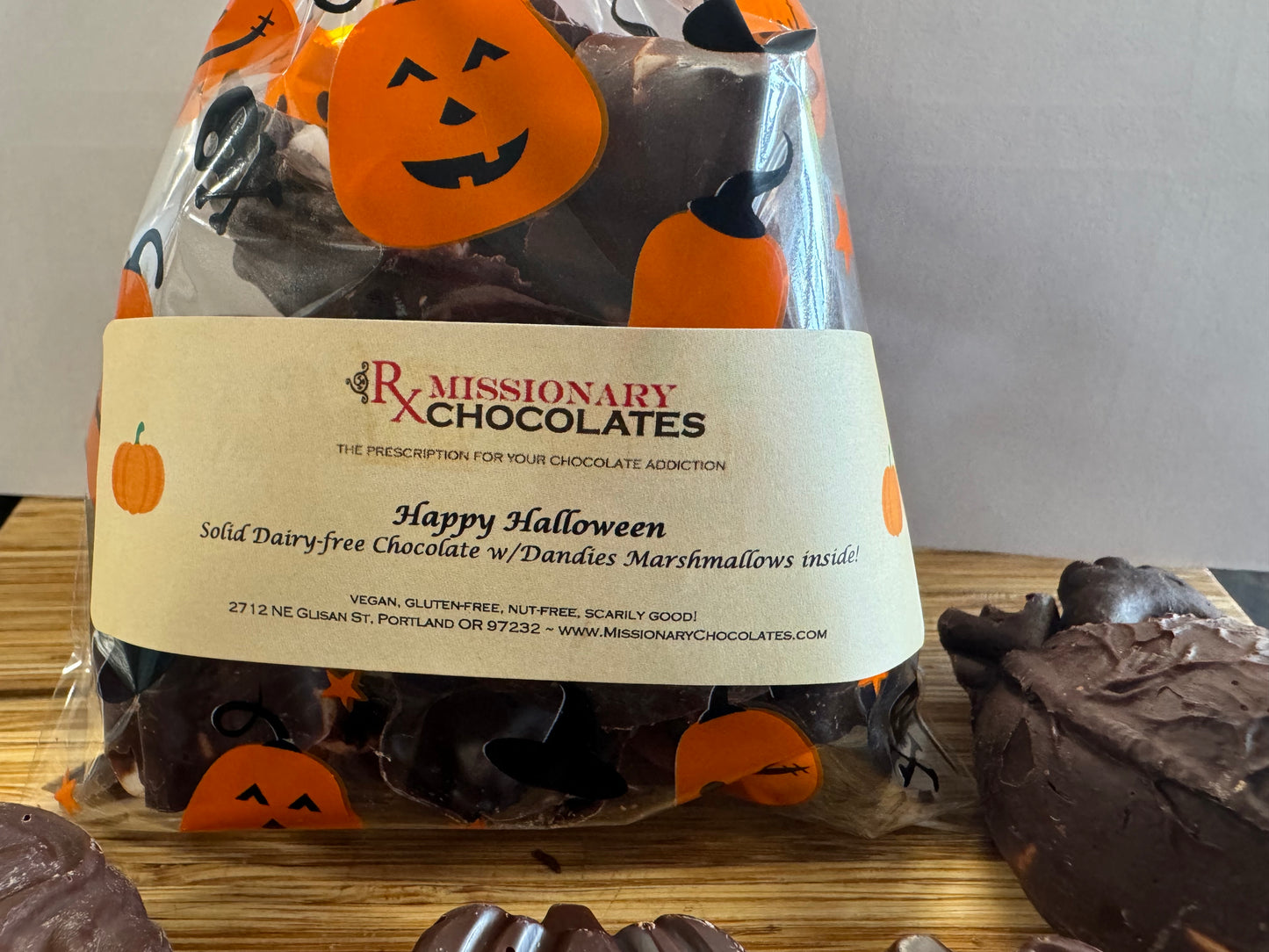 Chocolate Pumpkins, Brains & Anatomical Hearts, filled with Mini Dandies' Marshmallows!