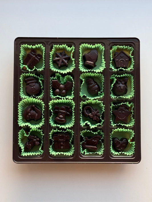16 PC Advent Calendar with Holiday Solid Chocolates