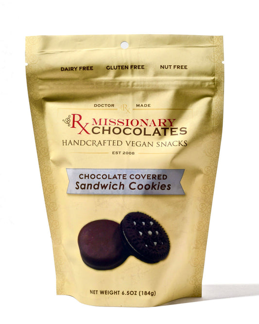 Chocolate covered Sandwich Cookie w/Mint Filling