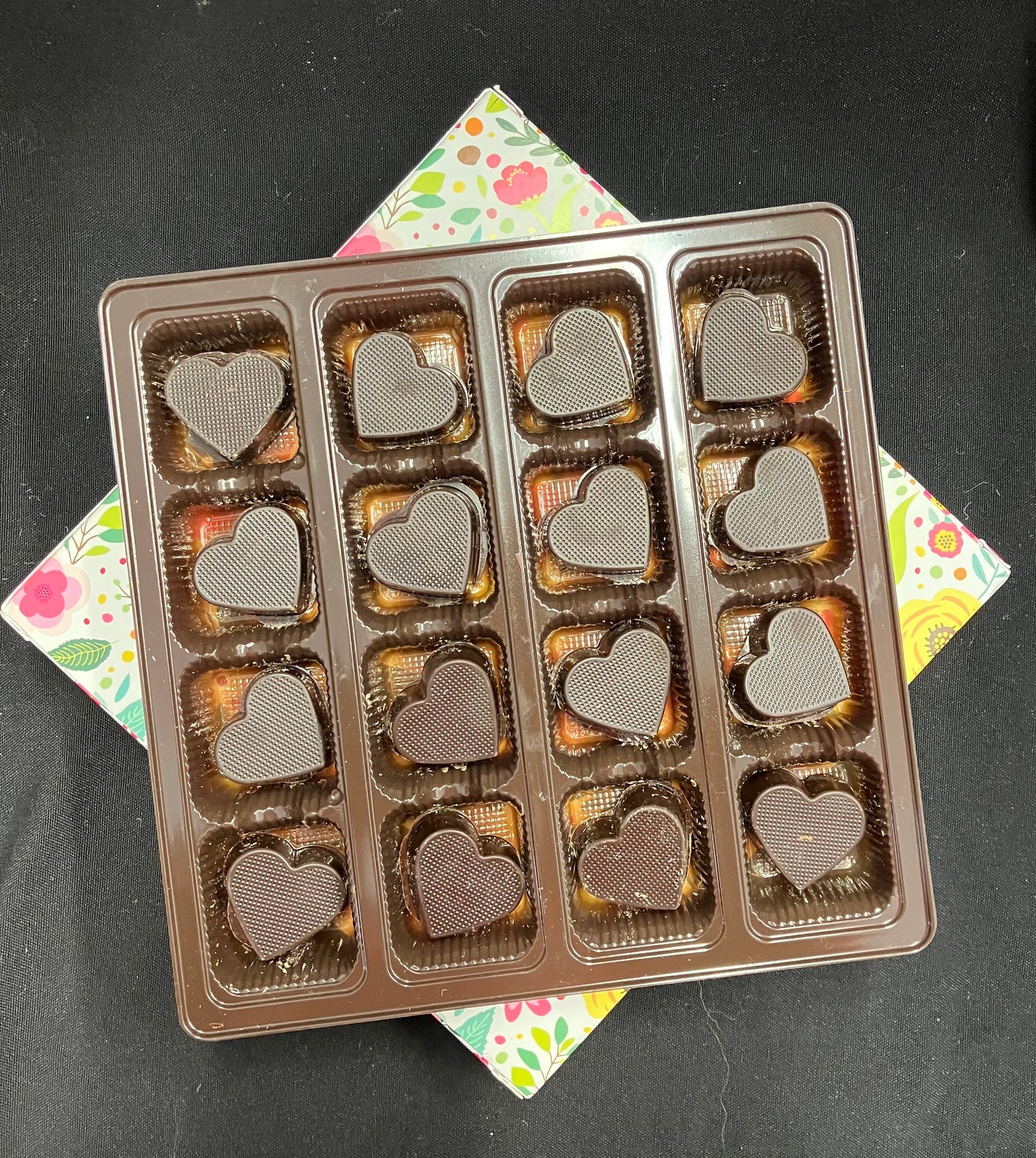 Seasonal "Advent-style" Calendar filled with Soft Caramel Hearts