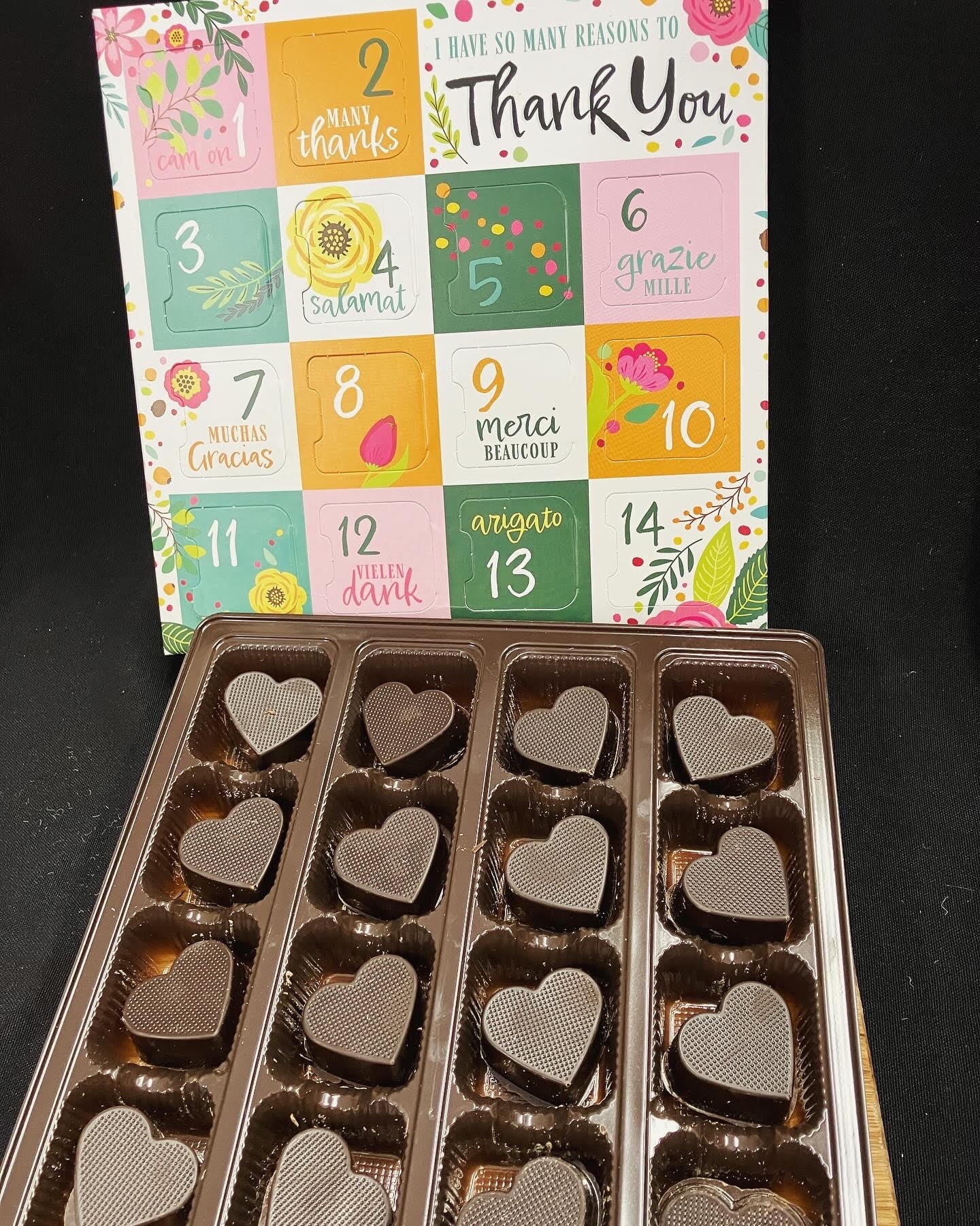 Seasonal "Advent-style" Calendar filled with Soft Caramel Hearts