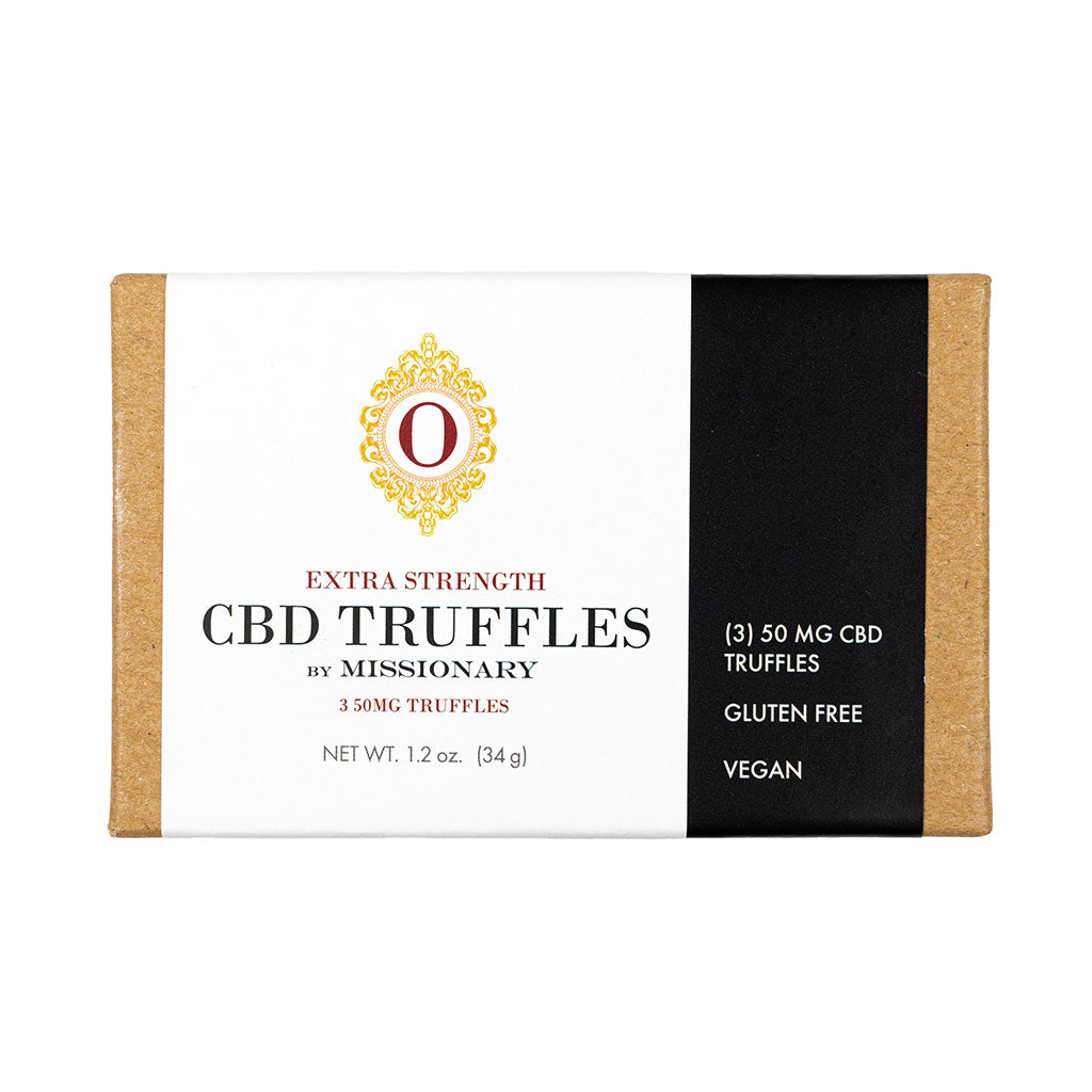 Missionary Chocolates Extra Strength CBD Truffles 3 Piece Box