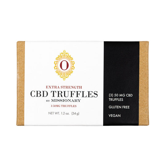 Missionary Chocolates Extra Strength CBD Truffles 3 Piece Box